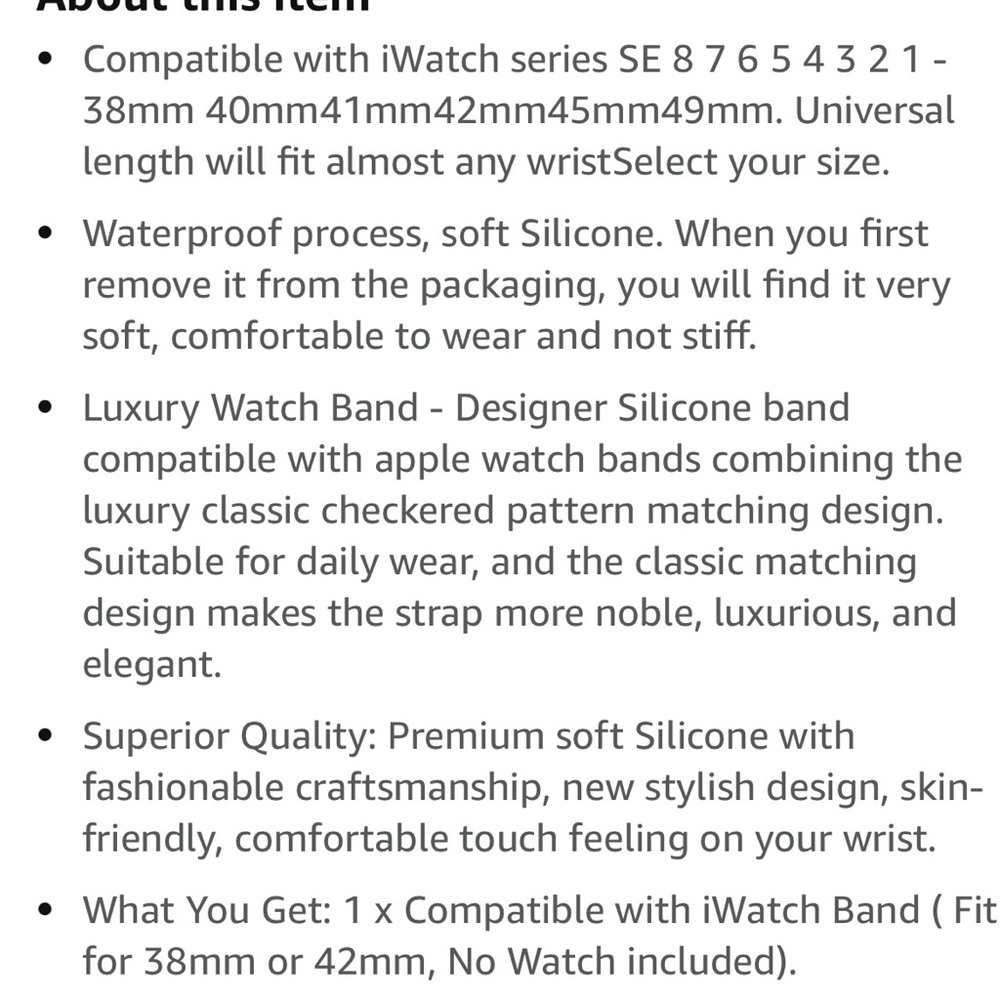 NWT Luxury Inspired Sport Apple Silicone Watchband - Picture 8 of 10
